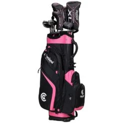 Cleveland Women's Launcher XL Halo Complete Set -Hybrids Forcesgolf Shop cleveland womens launcher xl halo complete set black pink hero headcovers itempicture 1