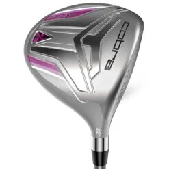 Cobra Women's Fly-XL Complete Set Silver/Plum W/ Cart Bag -Hybrids Forcesgolf Shop cobra womens fly xl set silver plum fairway