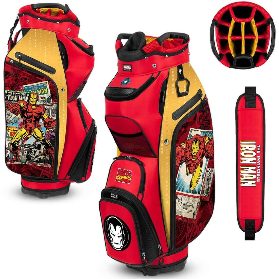 Team Effort Marvel Iron Man Bucket III Cooler Cart Bag 1 Team Effort Marvel Iron Man Bucket III Cooler Cart Bag