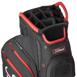 Titleist Cart 15 Cart Bag -Hybrids Forcesgolf Shop titleist 2022 cart 15 cart bag black black red top itempicture 1